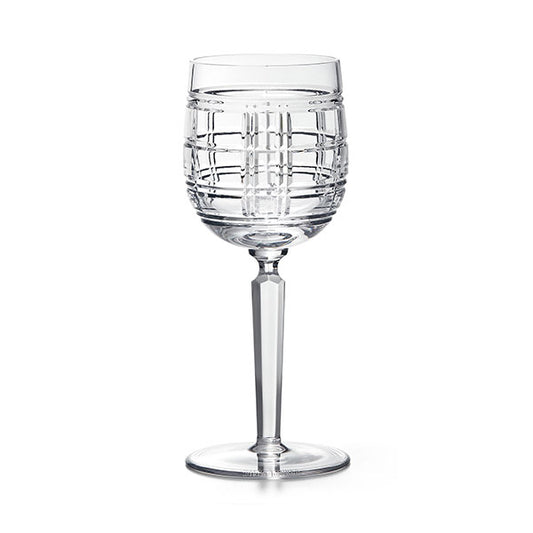 Hudson Plaid White Wine Glass