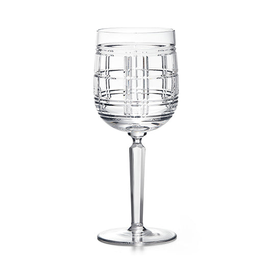 Hudson Plaid Red Wine Glass