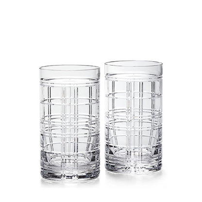 Hudson Plaid Highball Set