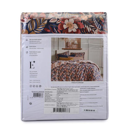 Folk Flowers Flat Bed Sheet