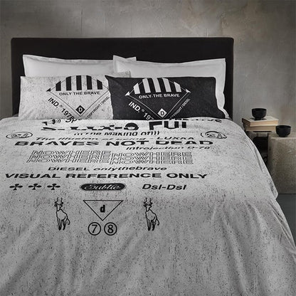 Graphic Print Bed Sheet & Pillowcase Set