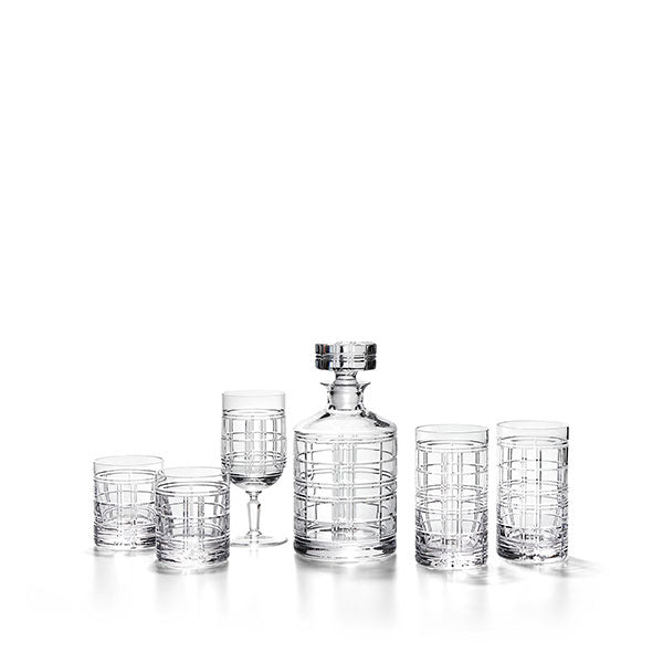 Hudson Plaid Highball Set