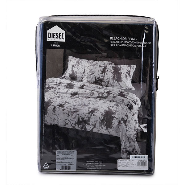 Bleach Dripping Bed Sheet & Pillowcase Set