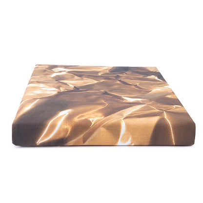 Wrinkle Metal Print Bed Sheet & Pillowcase Set