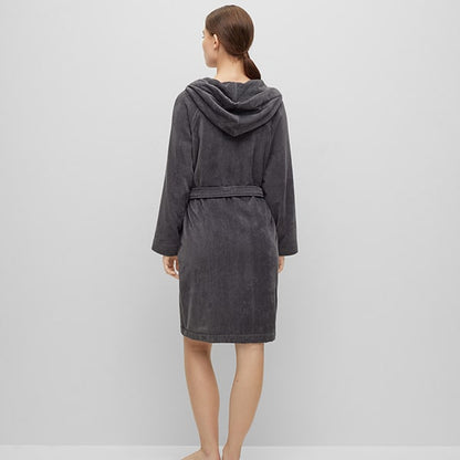 Plain Hooded Bathrobe