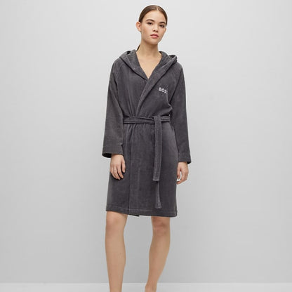 Plain Hooded Bathrobe