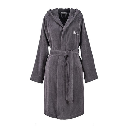 Plain Hooded Bathrobe