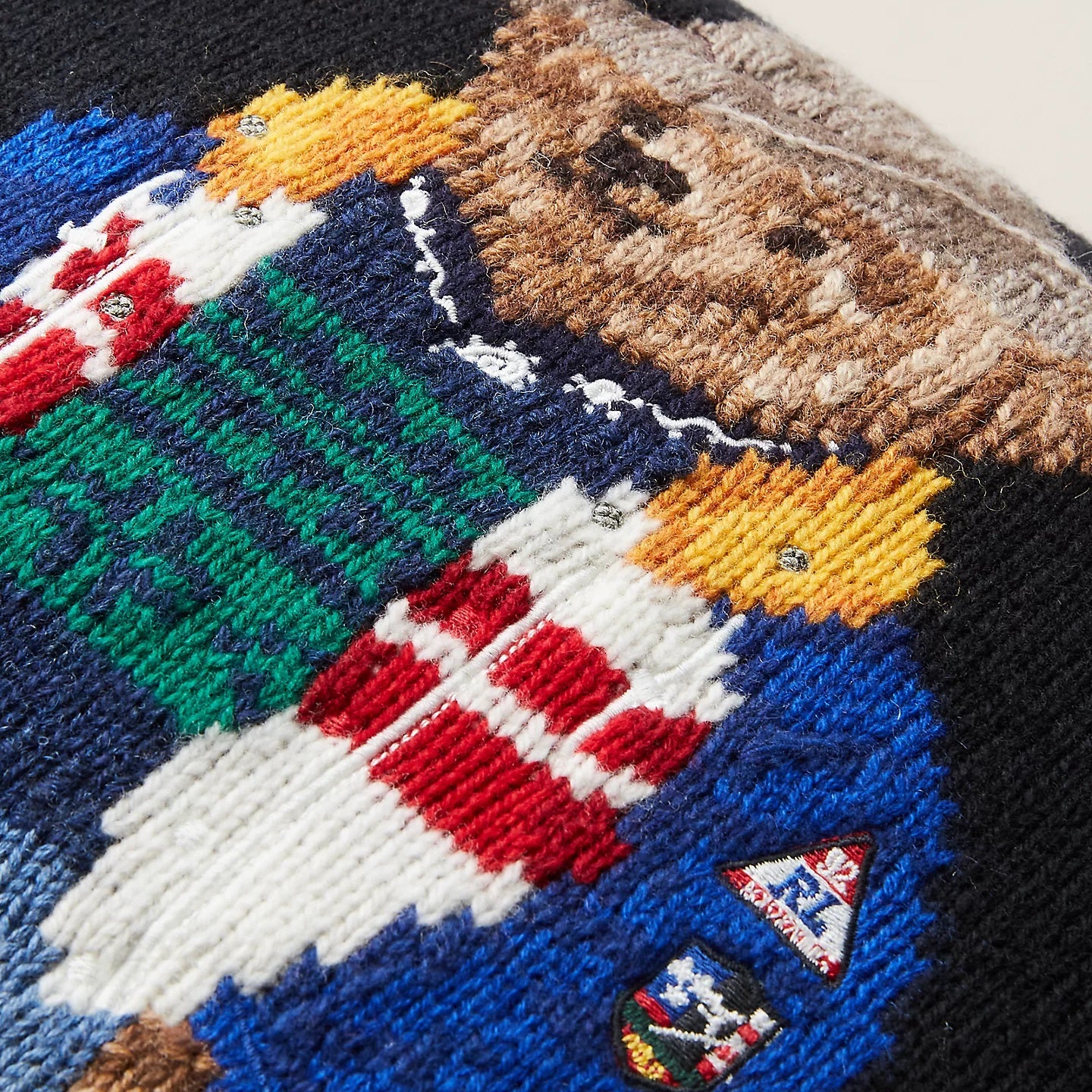 Ski Polo Bear Throw Pillow