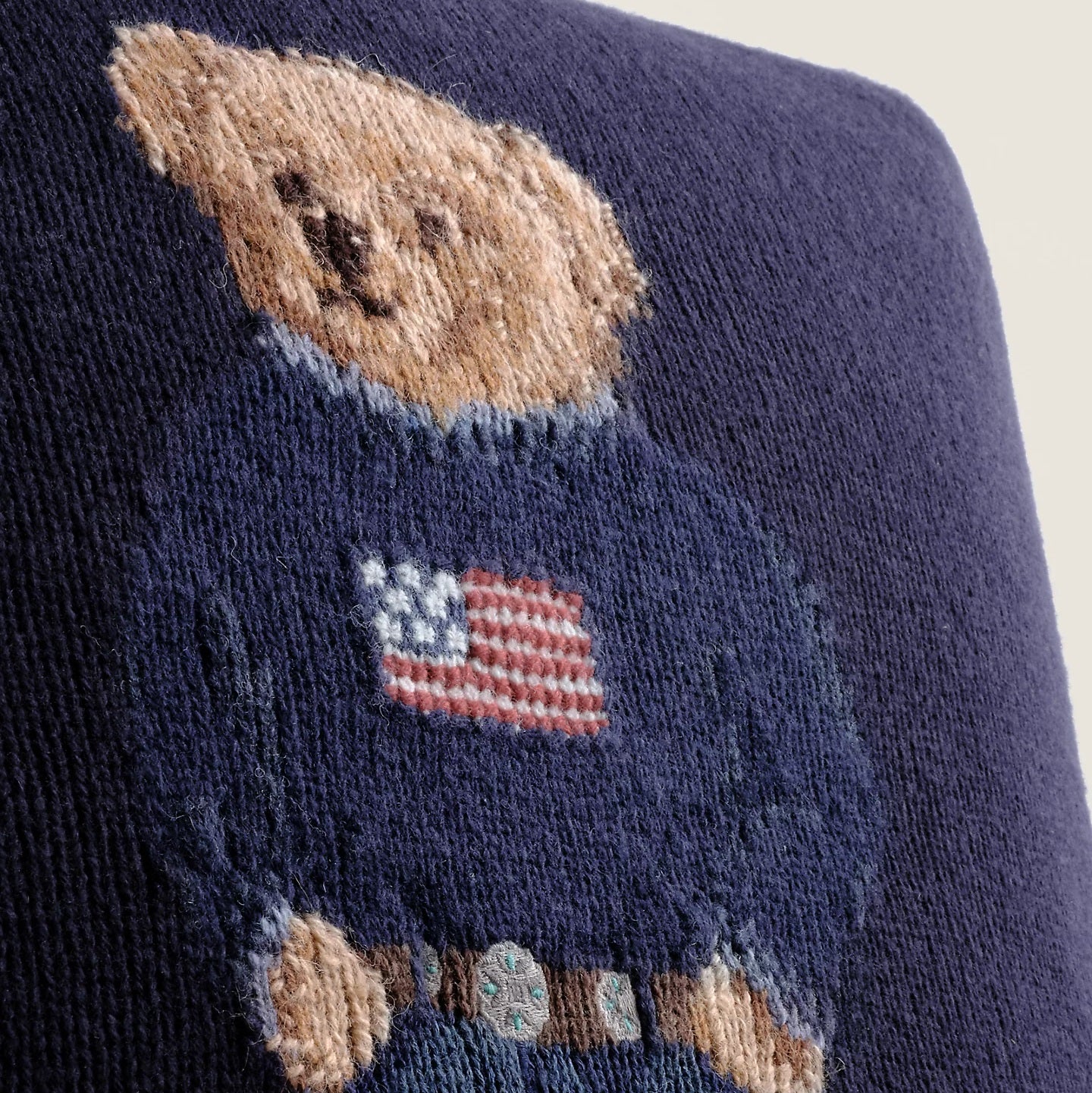 Polo Bear Wool Throw Pillow